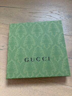 Gucci Green Patterned Gift Box with Black Logo